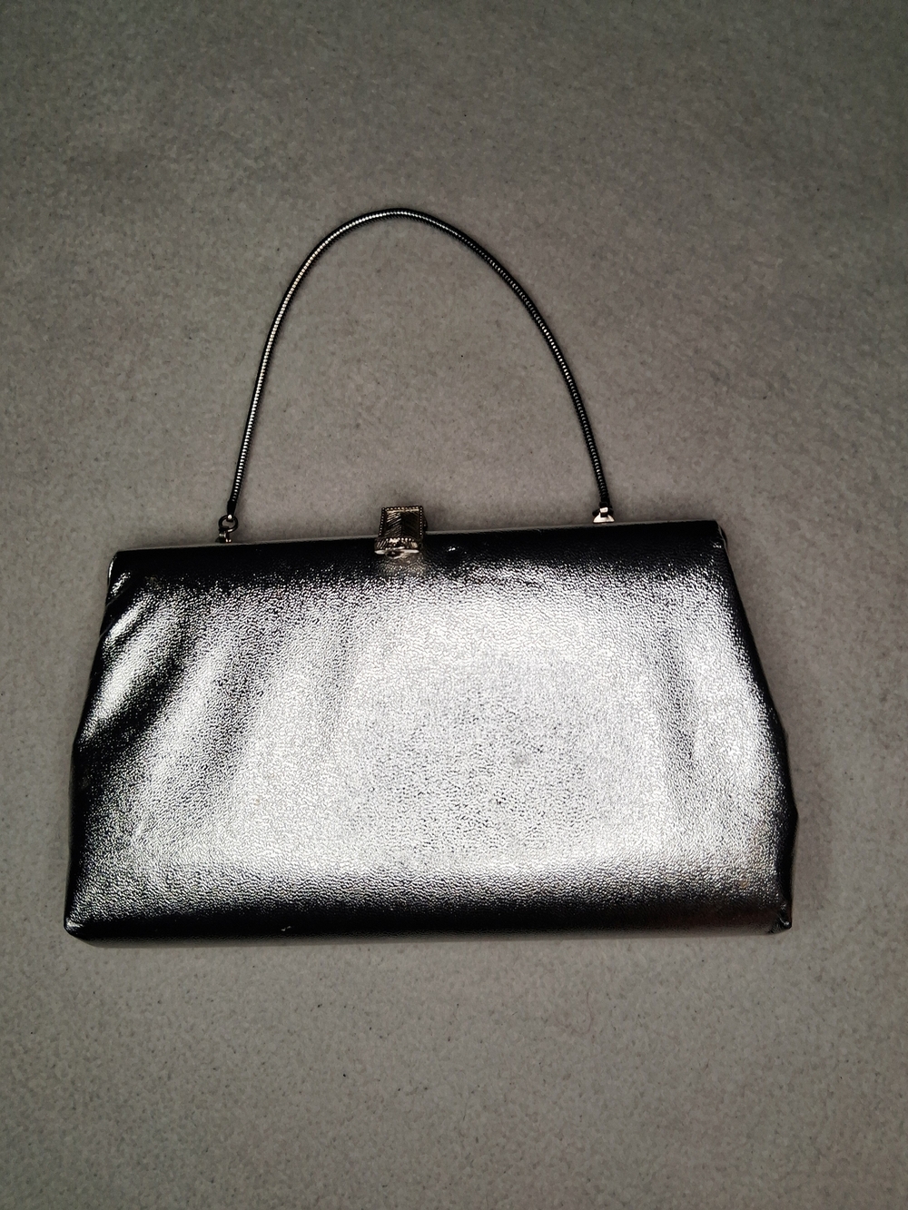 Metallic Silver Evening Clutch Handbag